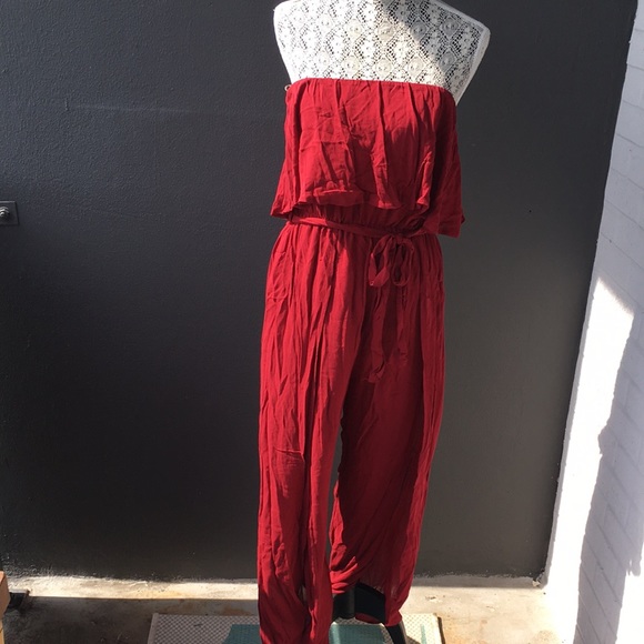 Seven Sisters Strapless Jumpsuit - Picture 1 of 8